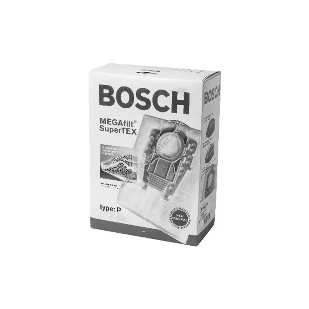 TOZ TORBASI SETI MEGAFİLT SUPERTEX TYPE P + FİLTRE BBZ52AFP2 VC BOSCH 00462586