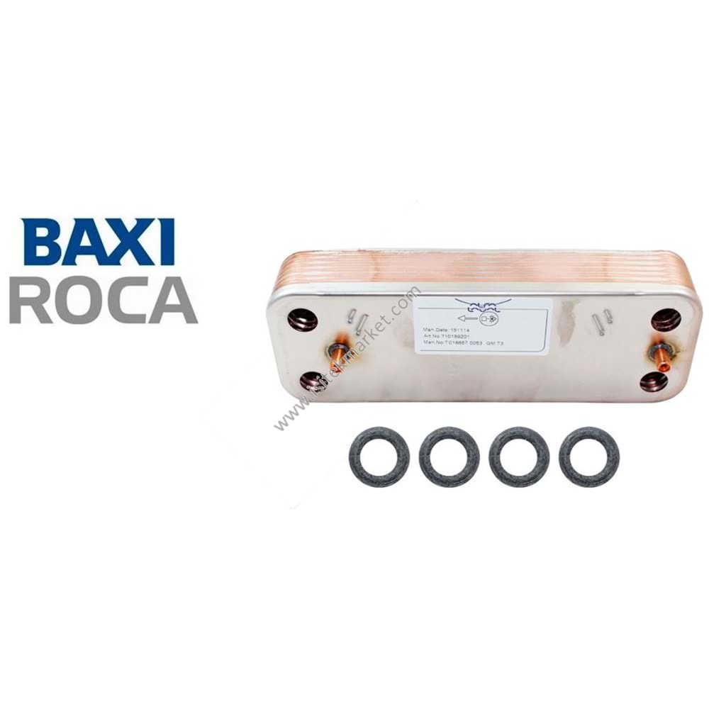 PLAKALI EŞANJÖR 2071400 14PL 156,5mm - BX ROCA 125568668