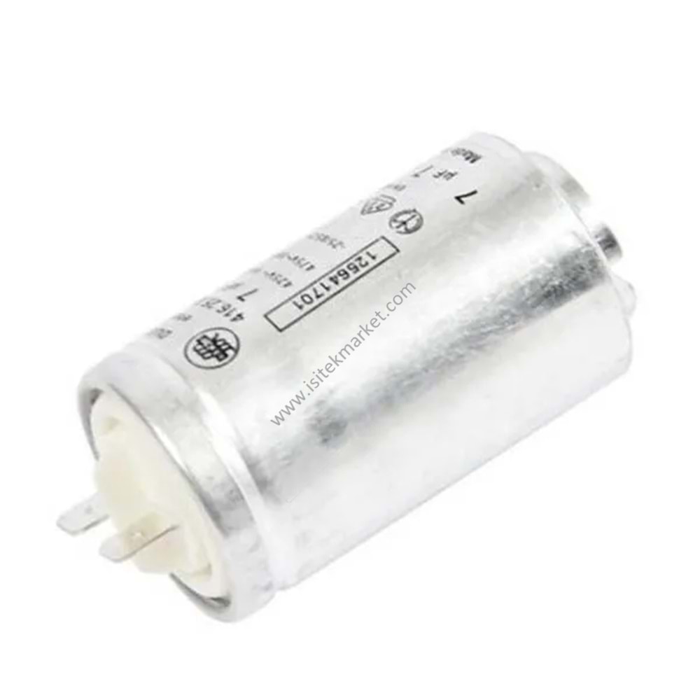 ELECTROLUX 1256417013 DUCATI 7UF 425V 35X64MM (2 UÇLU) KURUTUCU YOL VERME KONDANSATÖRÜ