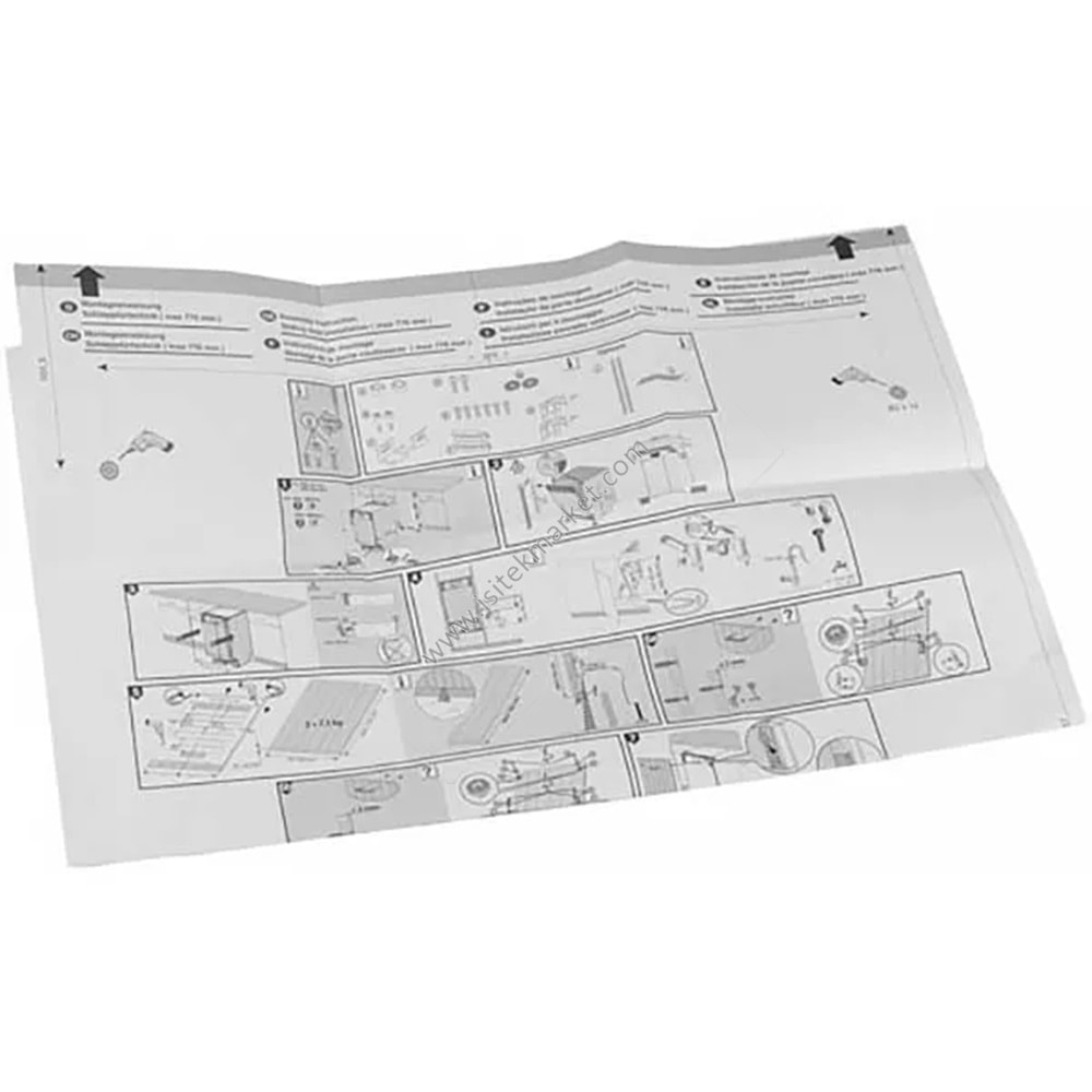 ELECTROLUX 140040339131 BULAŞIK MAKİNESİ KAPI MONTAJ ŞABLONU