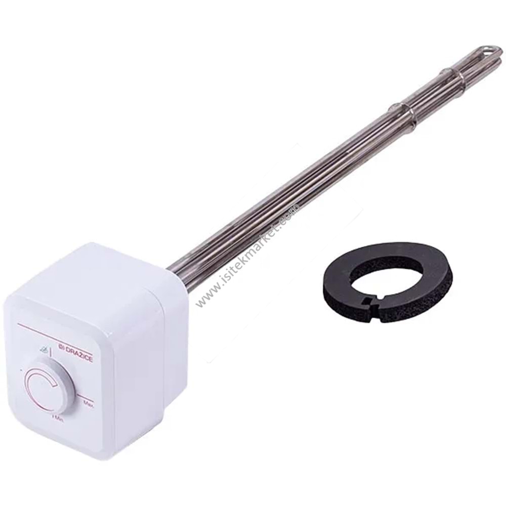 SU ISITICI ISITICI ELEMANI TERMOSTATLI DRAZICE 2110359 TJ 6/4“ 7500W L=685MM FLANŞ 125MM 1 SENSÖR TÜPÜ