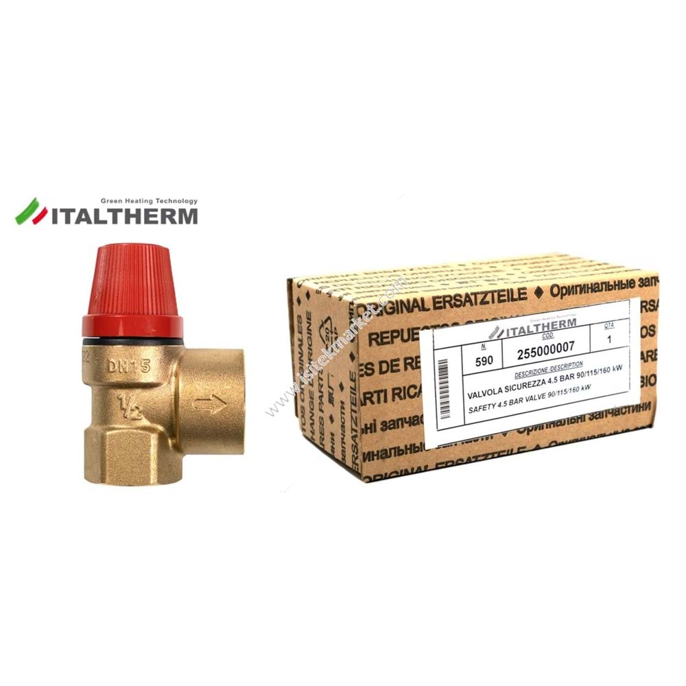 EMNİYET VENTİLİ 4,5 BAR CALEFFİ ITALTHERM 255000007 TIME POWER: K(90-160)