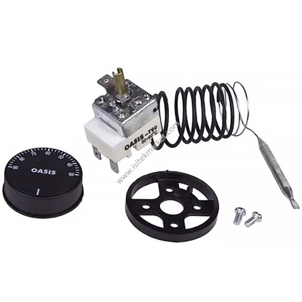OASIS SU ISITICI TERMOSTATI T90 30-90°C 16A/10A DÜĞMELİ