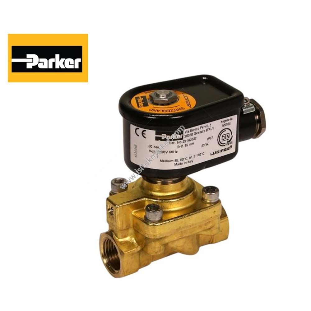 SELONOID VANA ENDÜSTRİYEL VE PROSES UYGULAMALARI İÇİN PARKER 321H2522-876024-483541P8