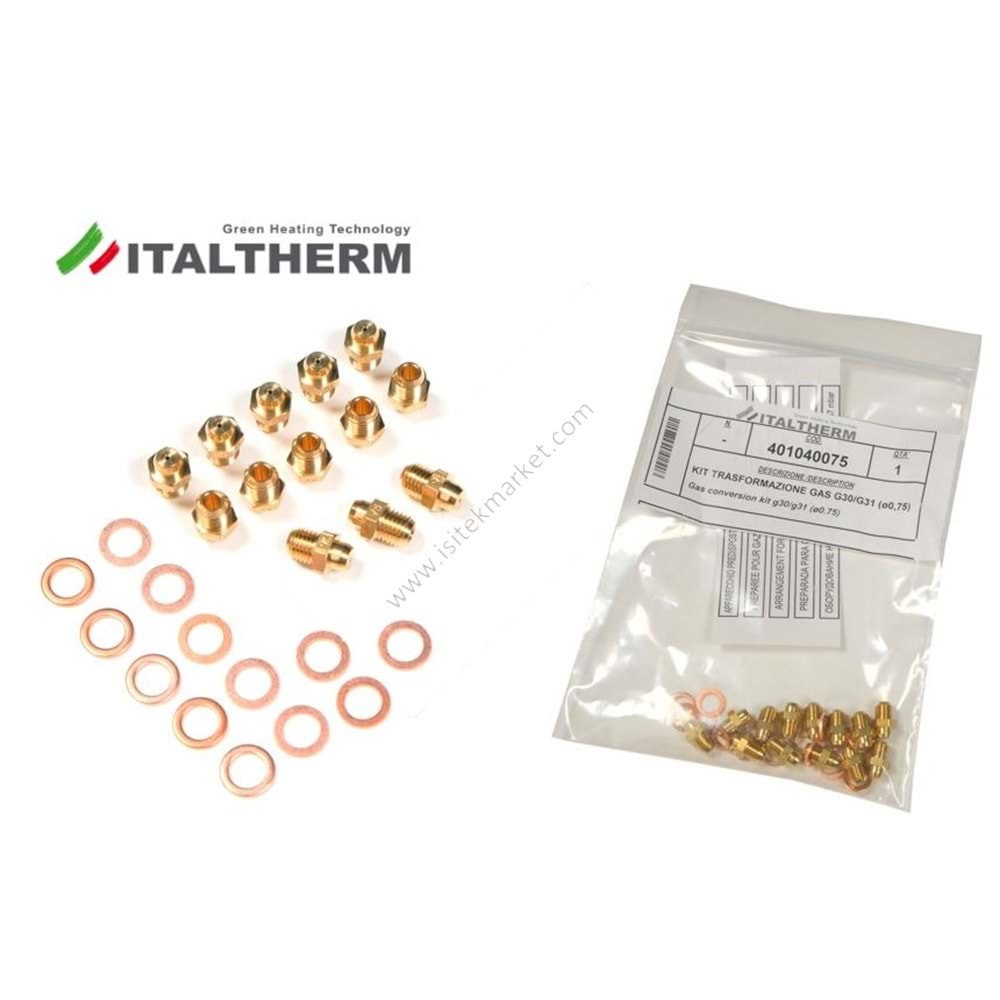 NOZZLE SET ITALTHERM 401040075 CITY CLASS: C / TIME MAX: F(24) / TIME: F(25)