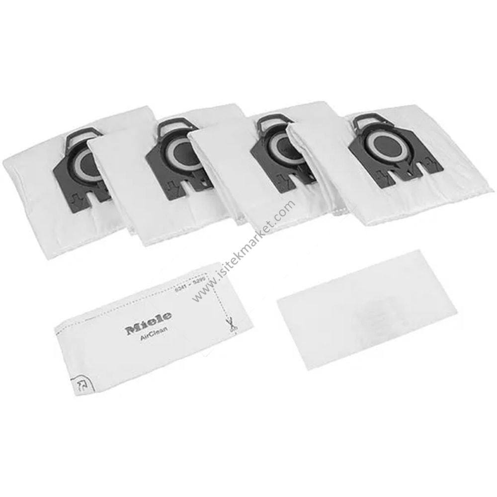 TOZ TORBASI SETI HYCLEAN 3D GN + ELEKTRİKLİ SÜPÜRGE İÇIN FİLTRES MİELE 41996572D 9153500