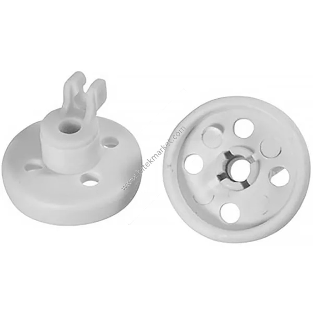 ALT SEPET İÇİN TUTUCU VE TEKERLEK SETİ BULAŞIK MAKİNESİ WHİRLPOOL 481252878026 (2 PARÇA)