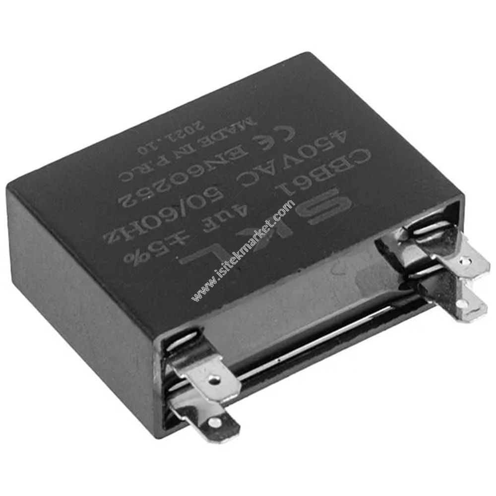KLİMA KONDANSATÖRÜ 4UF 450V CBB61 (4 PINLİ)