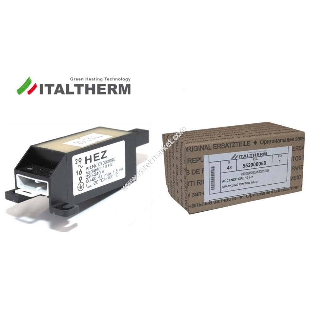 ATEŞLEME TRAFOSU ANSTOSS HEZ ITALTHERM 552000058 TIME MAX: F / TIME: F, FR