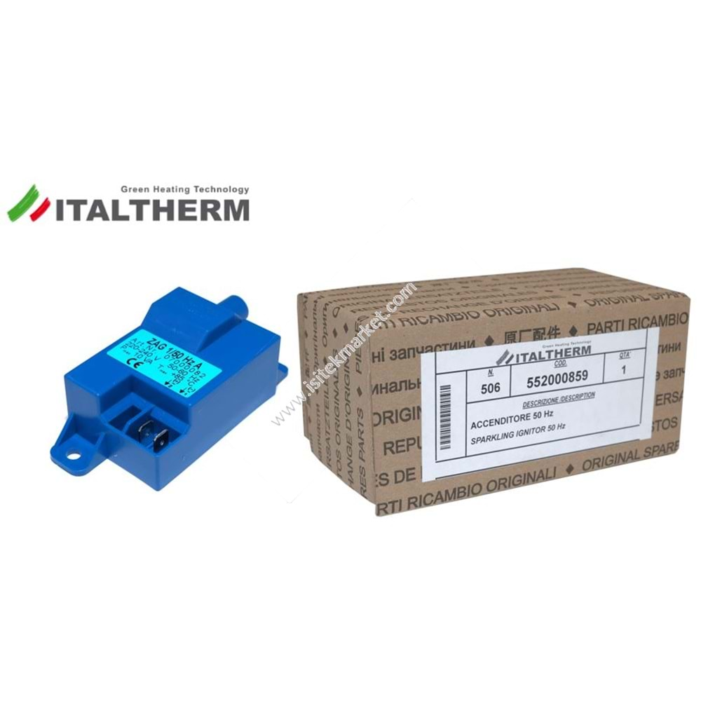 ATEŞLEME TRAFOSU ANSTOSS ZAG 1/50 HZ A ITALTHERM 552000859 TIME POWER: K(50-160)