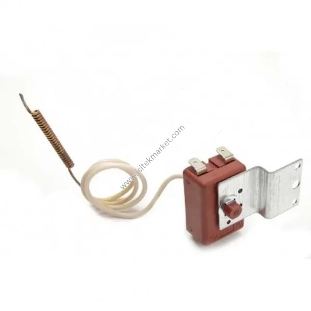 SU ISITICI TERMAL EMNİYET ŞALTERİ DRAZICE 6541907 16A 250V 99°C L-ŞEKLİ TERMİNALLER, KAPİLER L=450MM