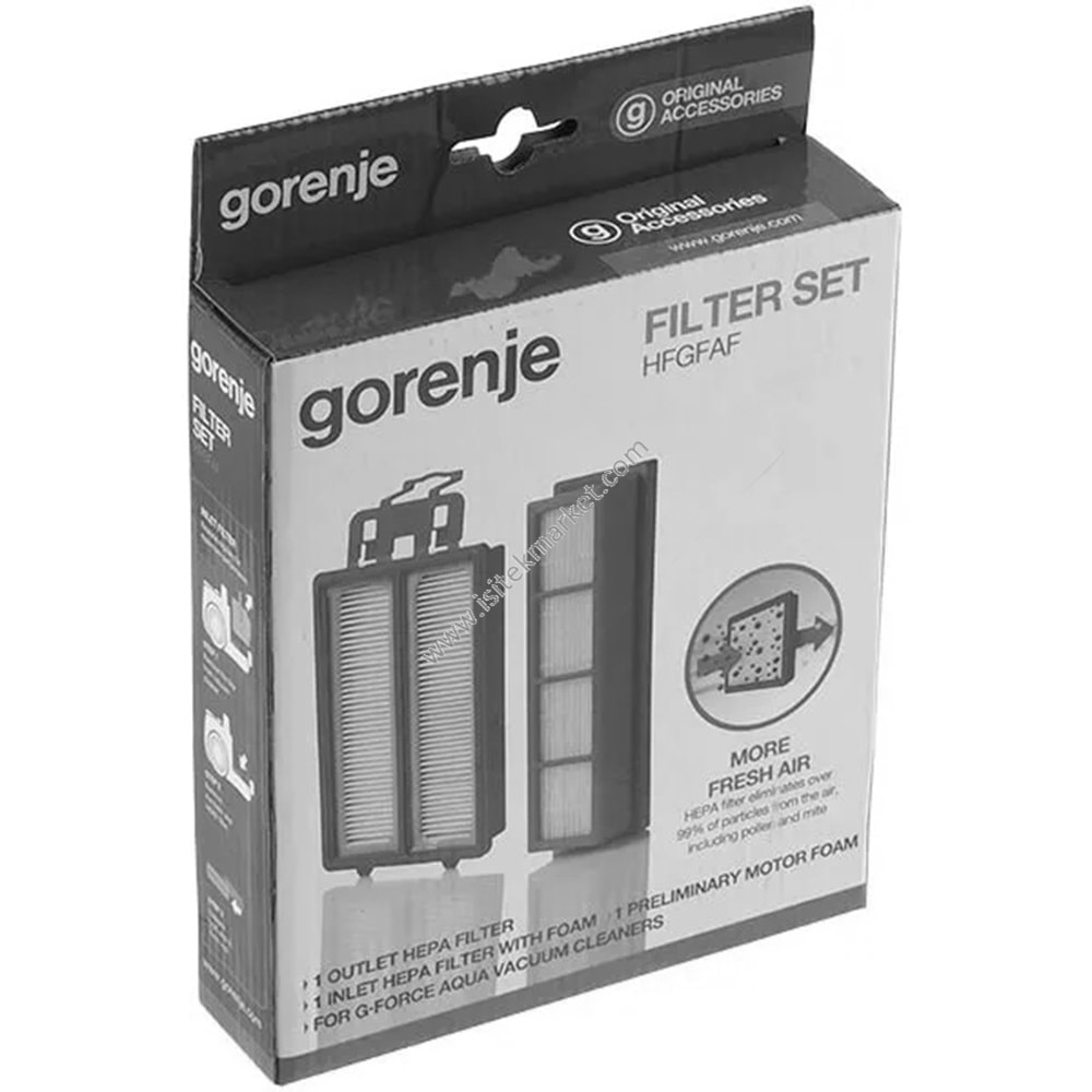 HEPA FİLTRE SET (CONTAİNER + PRIZ) HFGFAF GORENJE TOZ SÜPÜRGESI İÇIN 731228