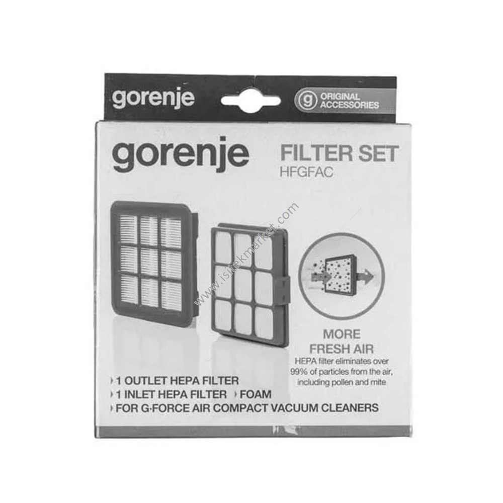 GORENJE HFGFAC 732742 ELEKTRİKLİ SÜPÜRGE HEPA FİLTRE + HEPA SÜPÜRGE + MOTOR