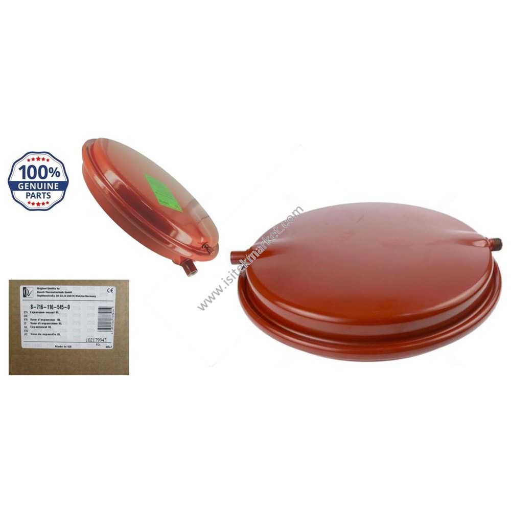 GENLEŞME TANKI UYUMLU PARÇA WINKELMANN 8 LT BSC WORCESTER 87161165450 1/2-3/8 DGN8