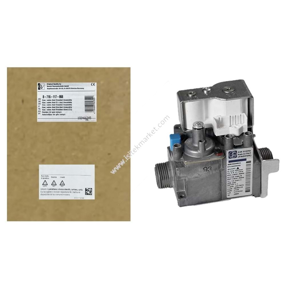 GAZ VALFİ SIT 848 BOSCH WORCESTER - 0.848.118 BOSCH JUNKERS WORCESTER 87161178680