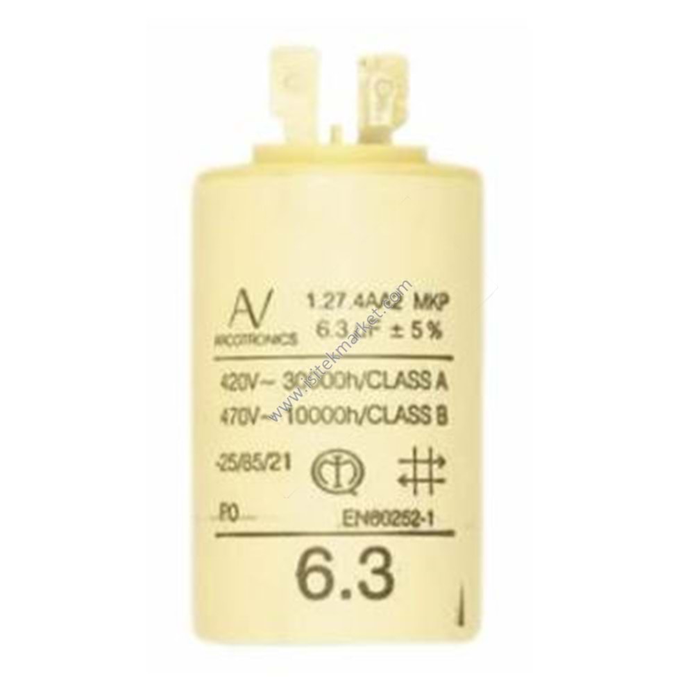 KONDANSATÖR 6,3 MF BSC JUNKERS WORCESTER BUDR JUNKERS ELM LEB 87387029230