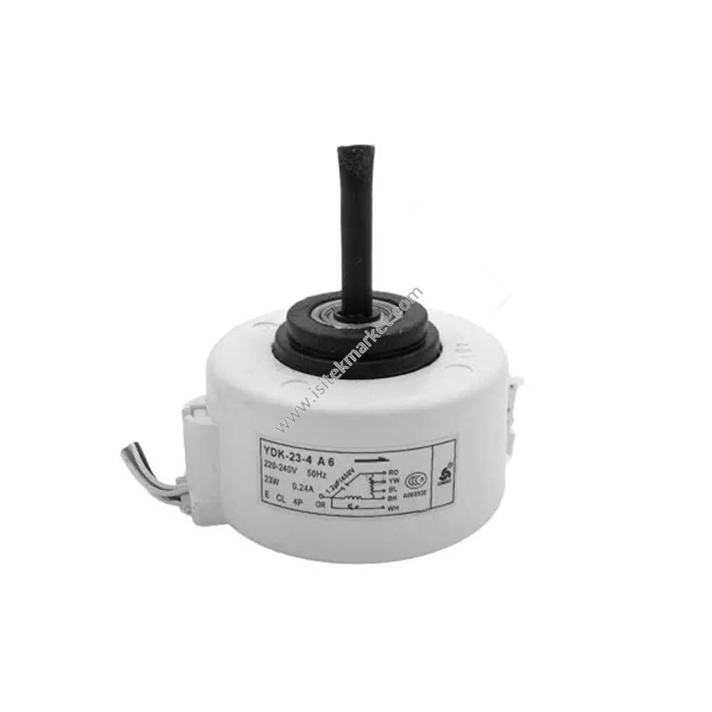 KLİMA İÇ ÜNİTE MOTORU BEKO 9197600081 YDK-23-4 A6 23W 240V 0.18A, MİL 38X8MM (SAAT YÖNÜNÜN TERSİNE)