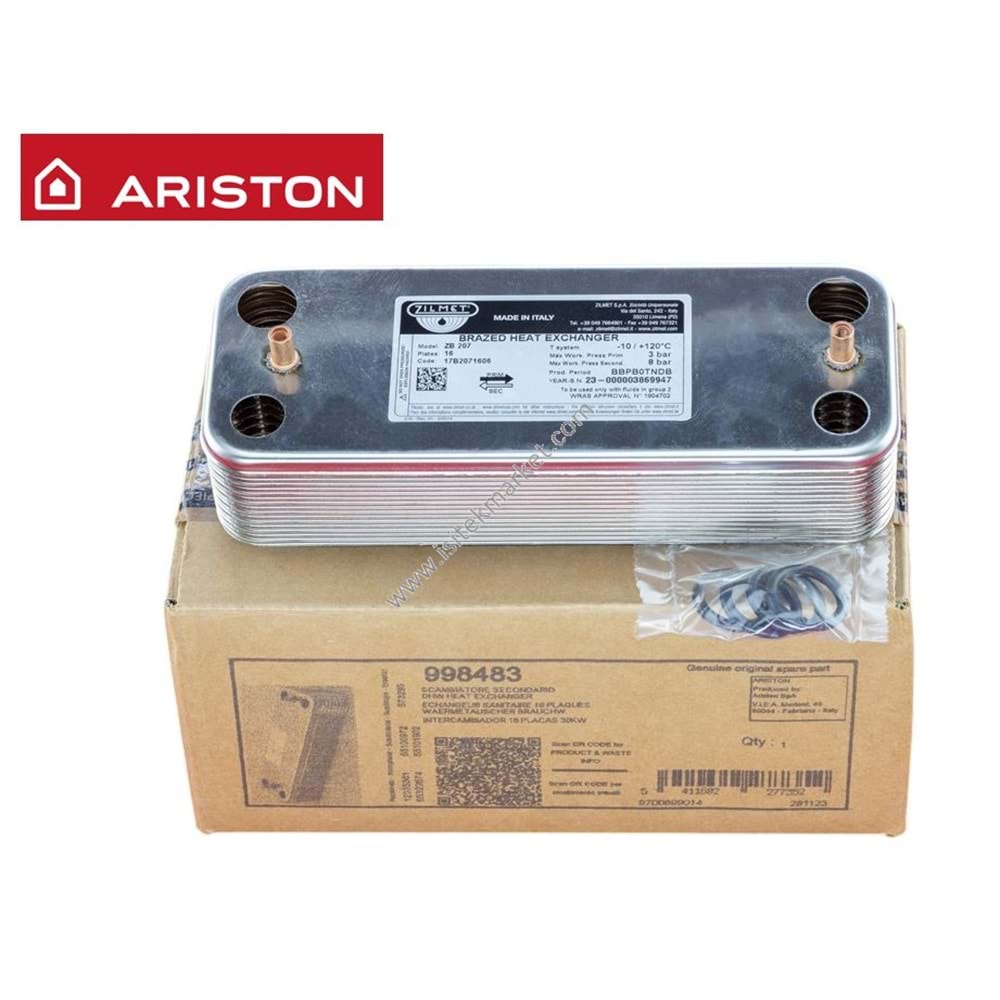 PLAKALI EŞANJÖR ARIS 2071606 -166mm-16PL