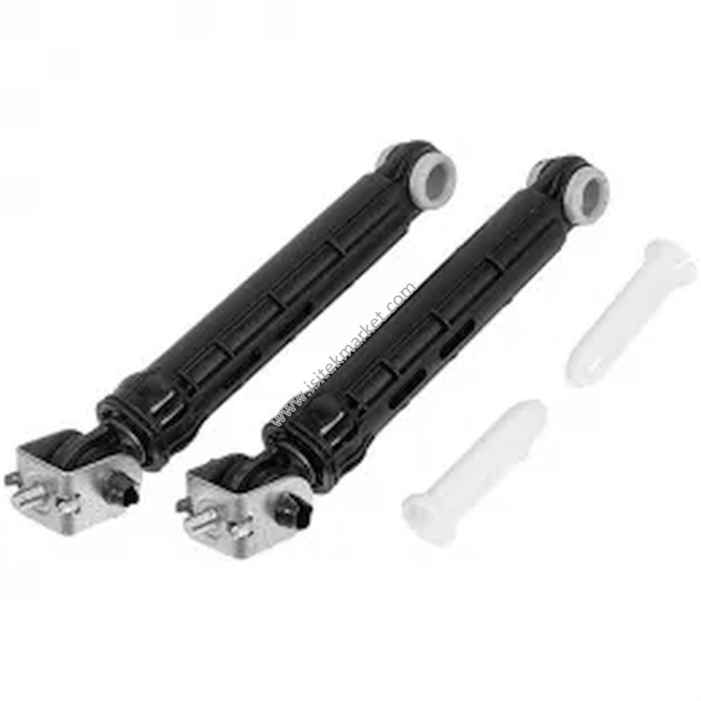 ÇAMAŞIR MAKİNESİ İÇİN TAMBURLU AMORTİSÖRLER INDESİT C00309597 -MONTAJ BRAKETİYLE BİRLİKTE- -2 PARÇA- 100N L170-260MM D-GRES GRES YAĞLI-13MM