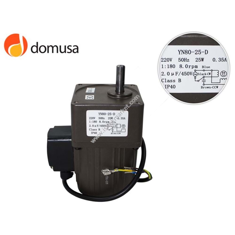 DOMUSA MOTOR CFOV000136 YN80 220V 50Hz 25W 0.35A