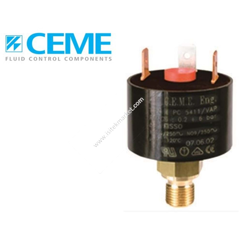 DÜŞÜK BASINÇ SWİTCH CEME PRINC G 1/8 5411 WAP 0,2-6bar