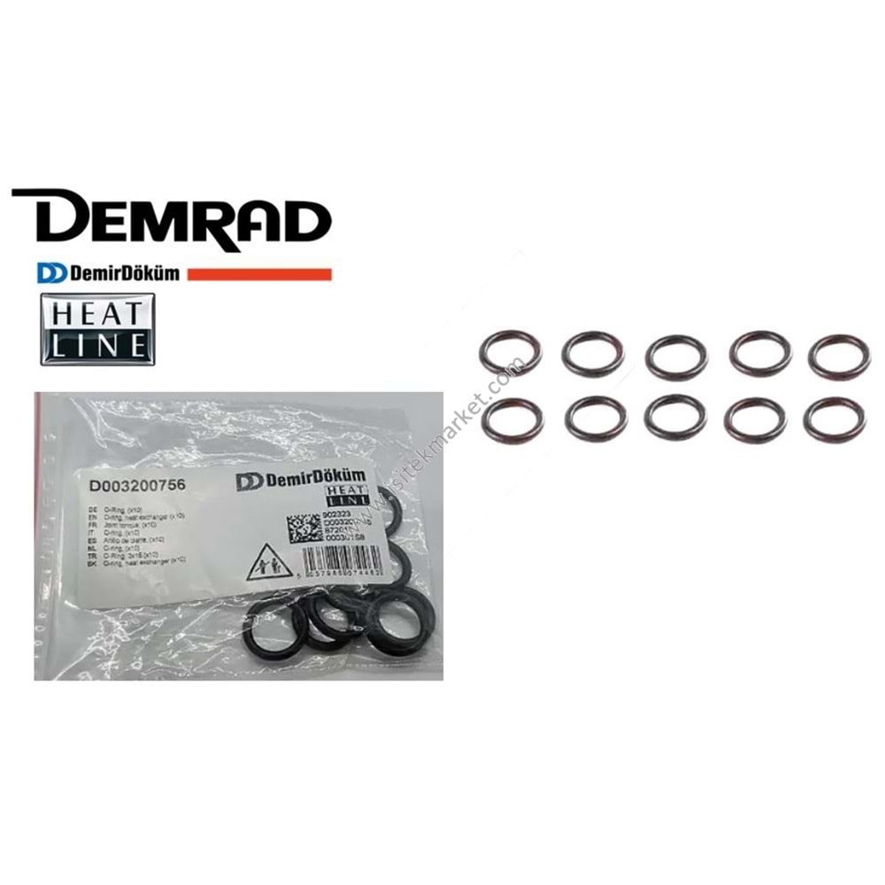 DD ORING SETİ D003200756 15X3 10 ADET