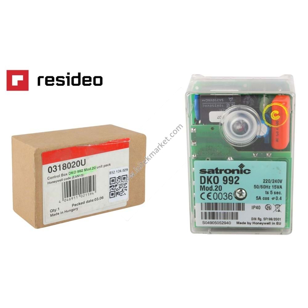 BRÜLÖR OTOMATİĞİ SATRONIC HONEYWELL DKO992 MOD 20 0318020U