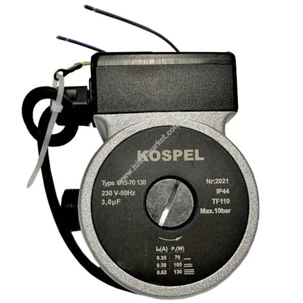 ELEKTRİKLİ KOMBİ SİRKÜLASYON POMPASI MOTORU U 15-70 130 KOSPEL ????.L, L1, L2 01247