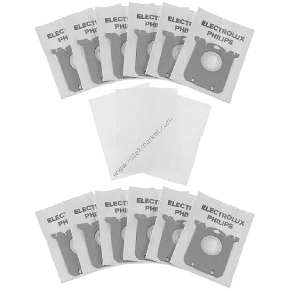 ELECTROLUX/PHİLİPS ELMB01X12K S-BAG WORWO ELEKTRİKLİ SÜPÜRGE MİCROFİBER TOZ TORBASI SETI