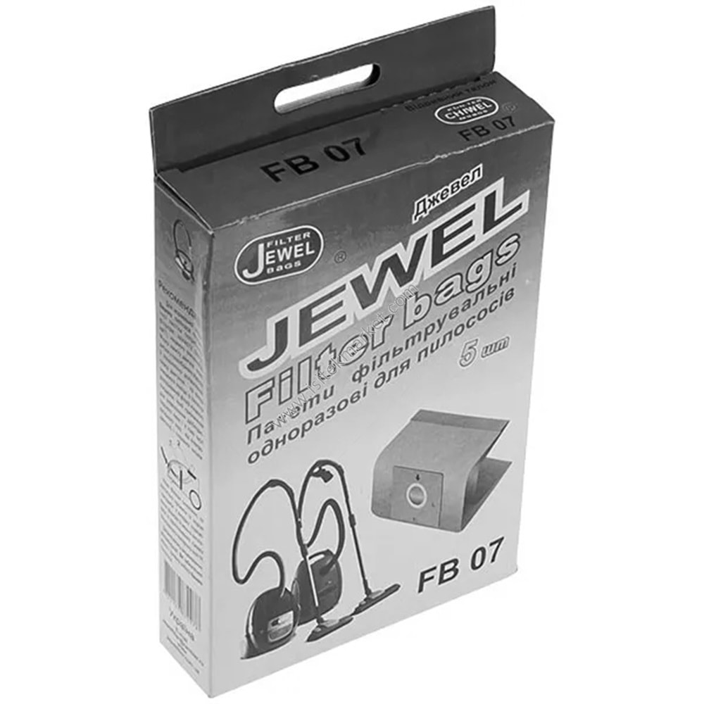 ELEKTRİKLİ SÜPÜRGE LG JEWEL FB-07 (5 TACIL) İÇIN KAĞIT POŞET SETI