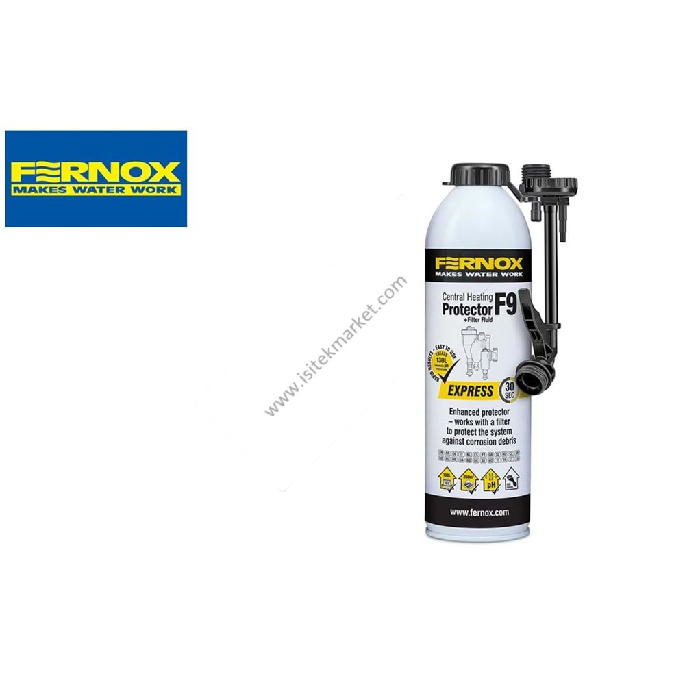 FERNOX MERKEZİ SİSTEM TESİSAT KORUYUCU SIVI + FİTRE AÇIÇI F9 400 ML 62310
