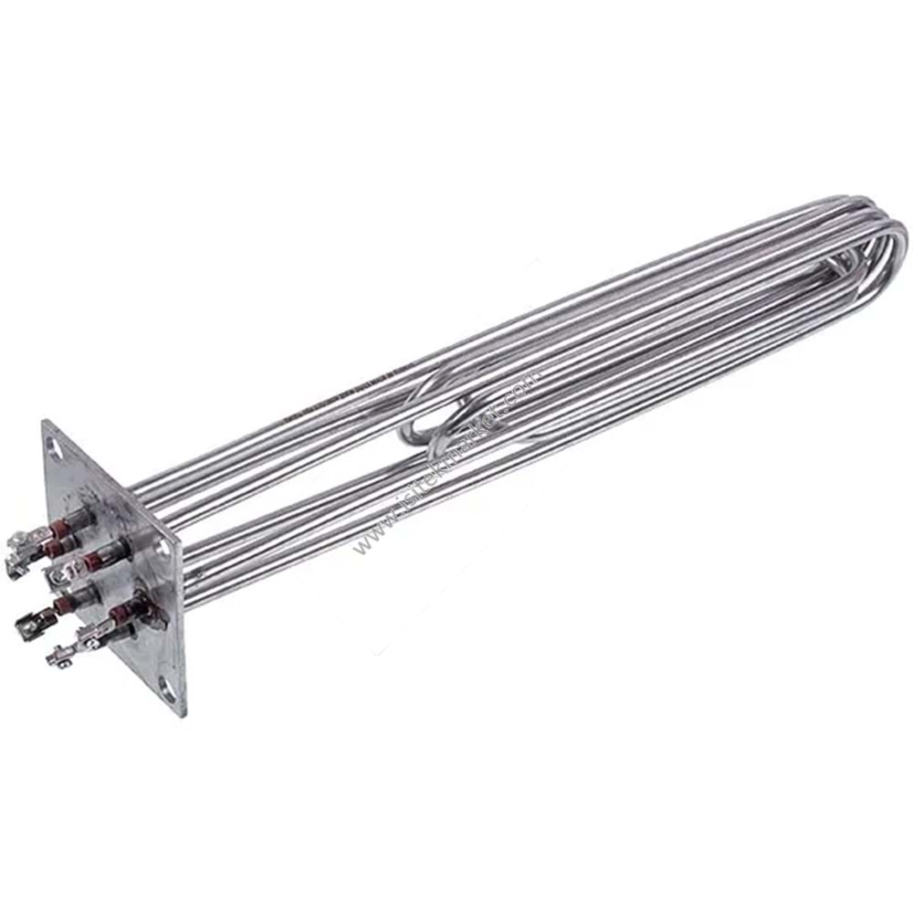 ELEKTRİKLİ KOMBİ REZİSTANSLARI BLOĞU 15KW 220V L=320MM FLANŞ 100X100MM