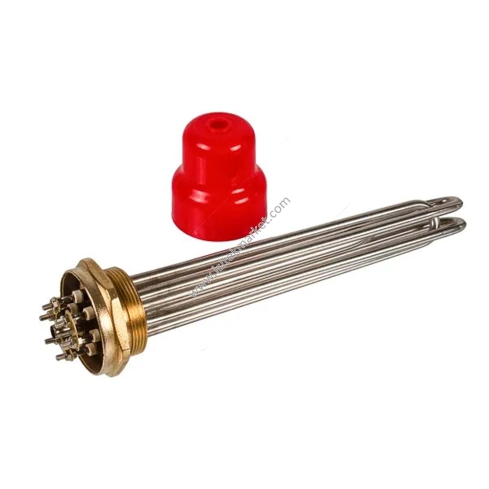 ELEKTRİKLİ KOMBİ REZİSTANSLARI BLOĞU 4,5KW 380V L=275MM SOMUN 2 SANAL