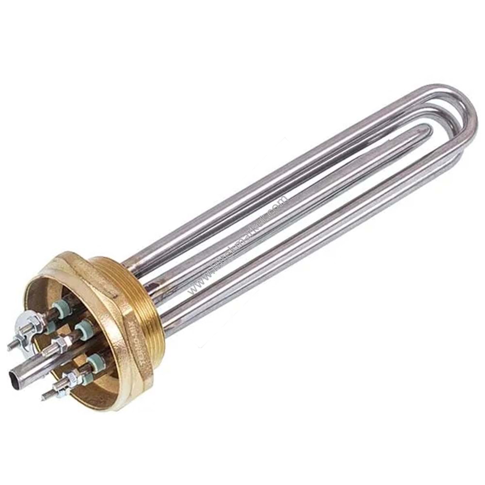 ELEKTRİKLİ KOMBİ REZİSTANSLARI BLOĞU 3KW 220V L=275MM SOMUN 2 TERMO-MİX