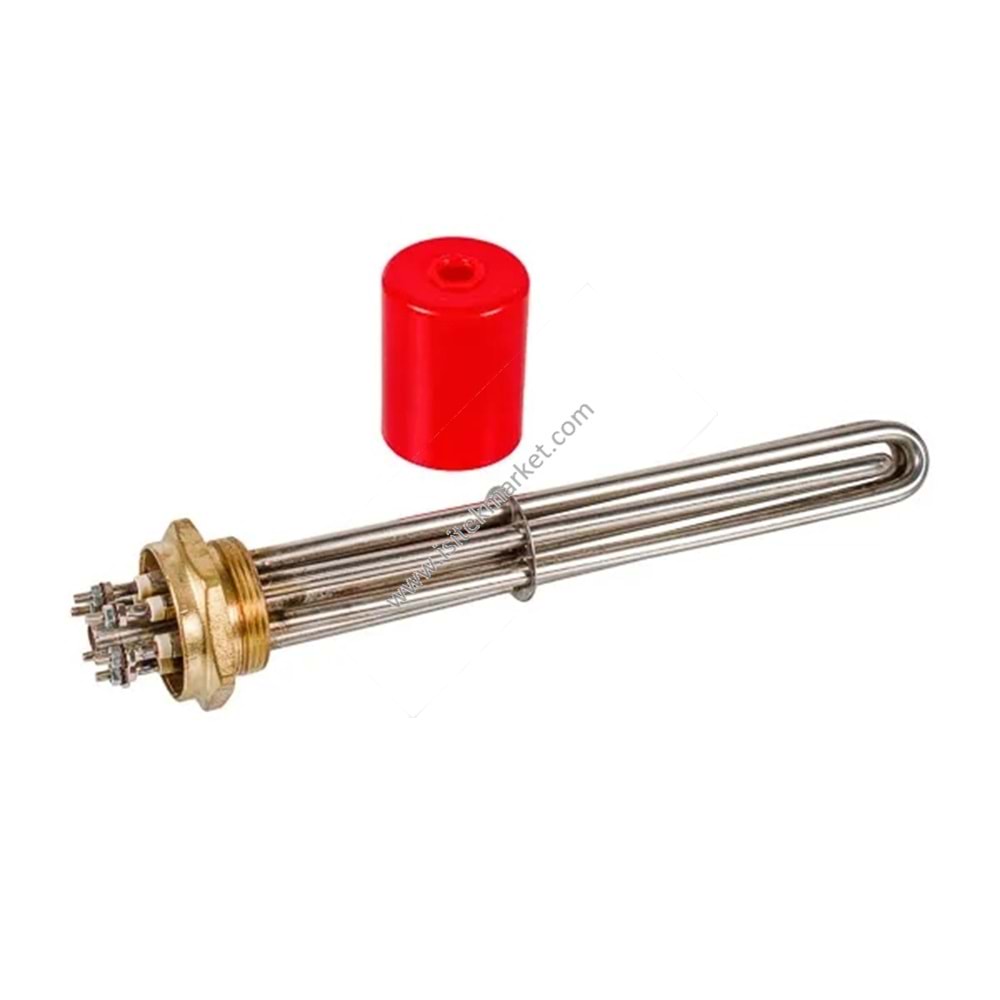 ELEKTRİKLİ KOMBİ REZİSTANSLARI BLOĞU 4,5KW 220-380V L=290MM SOMUN 1 1-2 BALCIK