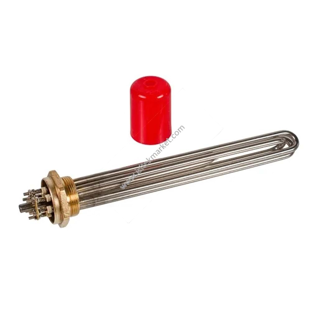 ELEKTRİKLİ KOMBİ REZİSTANSLARI BLOĞU 6KW 220-380V L=290MM SOMUN 1 1-2 BALCIK