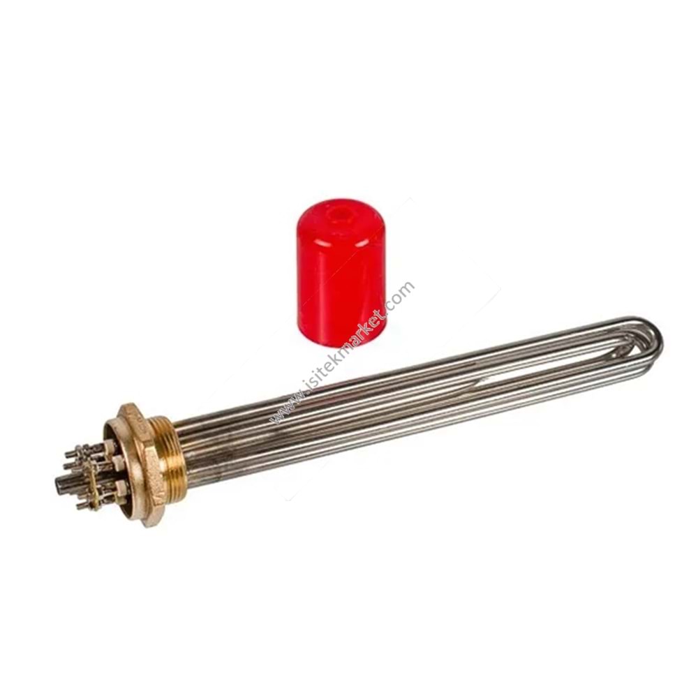 ELEKTRİKLİ KOMBİ REZİSTANSLARI BLOĞU 5KW 220V L=190MM SOMUN 1 1-2 (48MM) SANAL