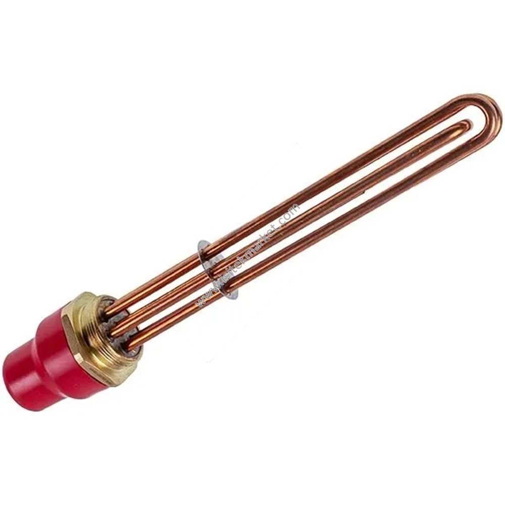 ELEKTRİKLİ KOMBİ REZİSTANSLARI BLOĞU 6KW 220-380V L=330MM SOMUN 2 KOOLWEN