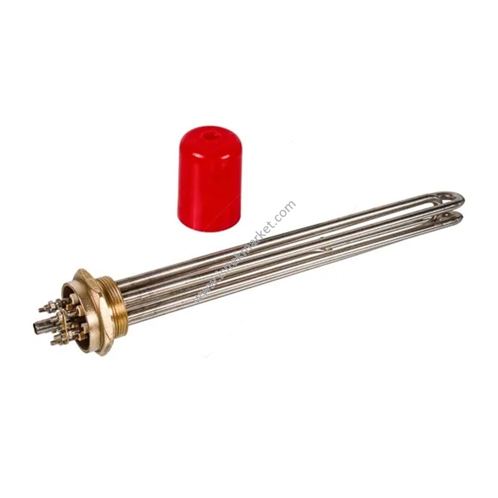 ELEKTRİKLİ KOMBİ REZİSTANSLARI BLOĞU 7,5KW 220V L=325MM SOMUN 1 1-2 (48MM)