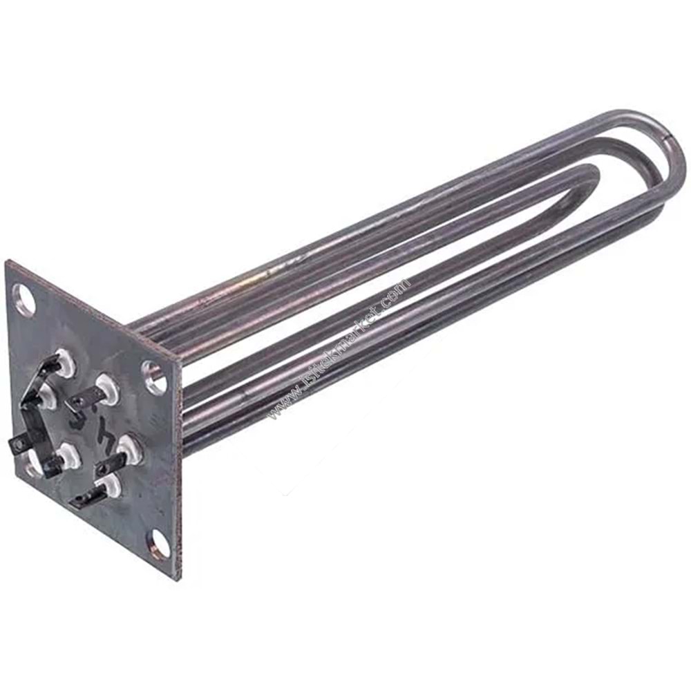 ELEKTRİKLİ KOMBİ REZİSTANSLARI BLOĞU ELECTRON-T 4,5 KW (PASLANMAZ ÇELİK), L=340 MM FLANŞ 100X100 MM