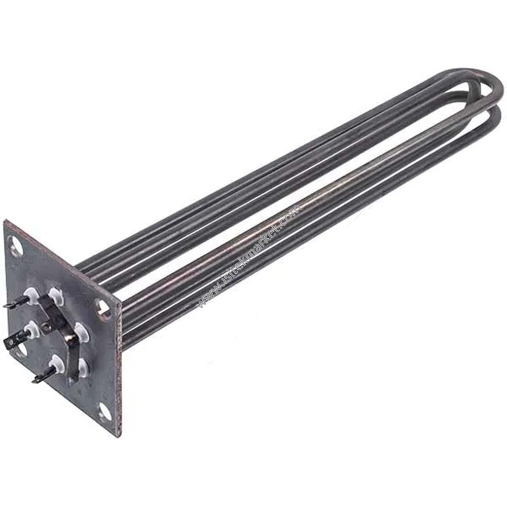 ELEKTRİKLİ KOMBİ REZİSTANSLARI BLOĞU ELECTRON-T 9 KW (PASLANMAZ ÇELİK), L=385 MM FLANŞ 100X100 MM