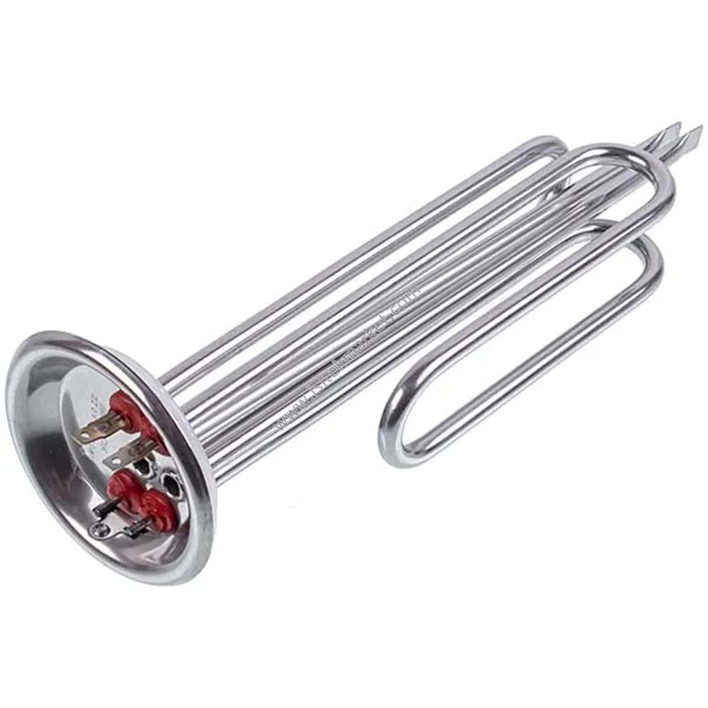 SU ISITICI ELEMANI FERROLI 1500+1000W (PASLANMAZ ÇELİK) L=300MM, FLANŞ 92MM (M6 ANOT İÇİN)