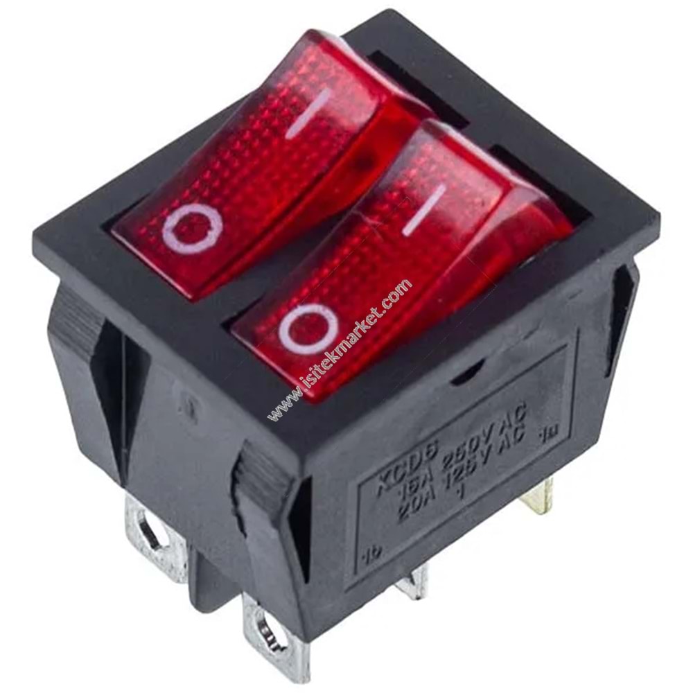 SU ISITICI ANAHTARI (ÇİFT) BALCIK KCD6 (250V, 16A), 6 KONTAK