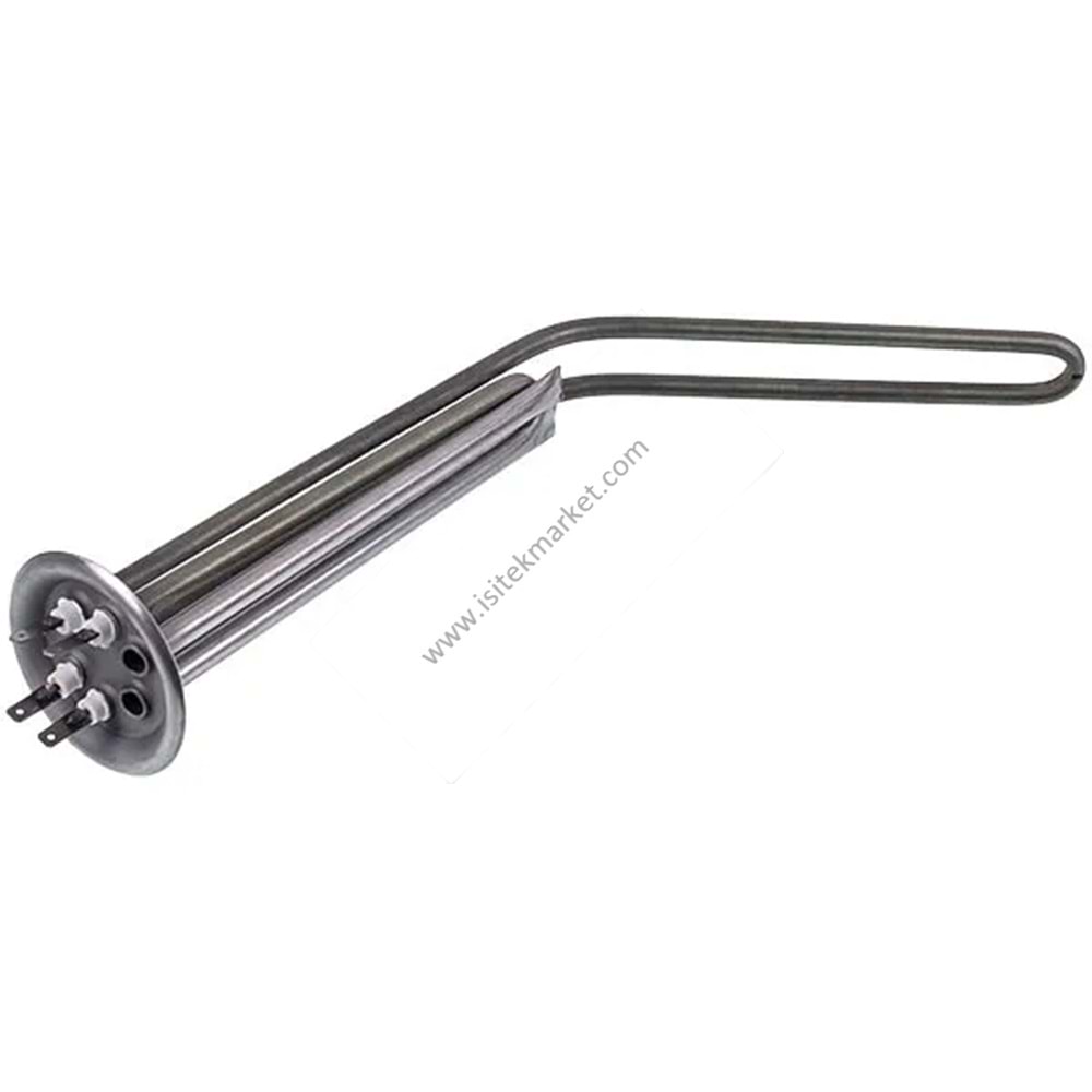 SU ISITICI ELEMANI THERMEX 2000W (PASLANMAZ ÇELİK) L=340MM, FLANŞ 62MM (M4 ANOT İÇİN)