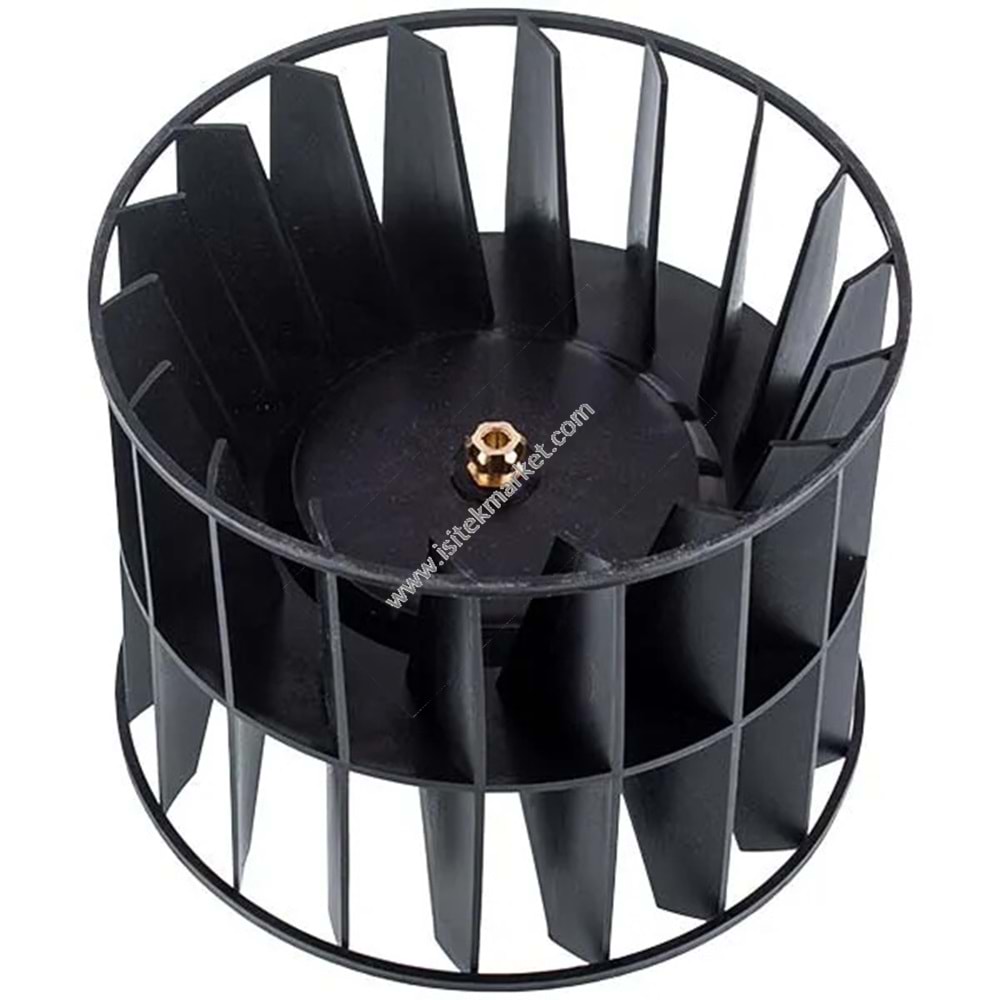 DAVLUMBAZ FAN ÇARKI D=155MM H=120MM MİL D=5MM (SAAT YÖNÜNDE, SOMUN ALTINDA)