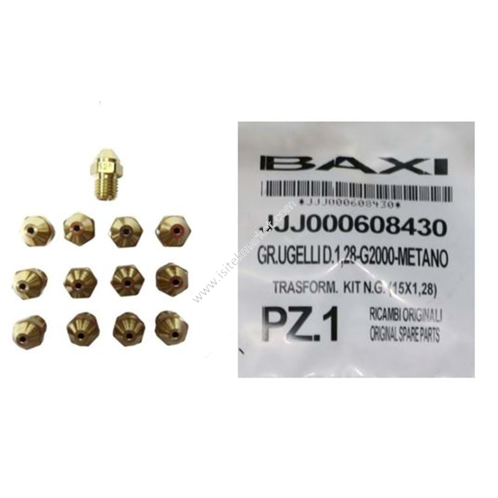 NOZZLE SET BAXI JJJ000608430 15 ADET 1,28 MM NG