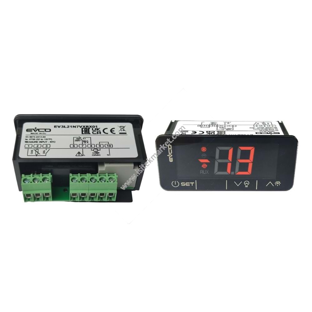 KLİMA DİJİTAL TERMOSTAT EVCO TEK RÖLELİ EV3L21N7