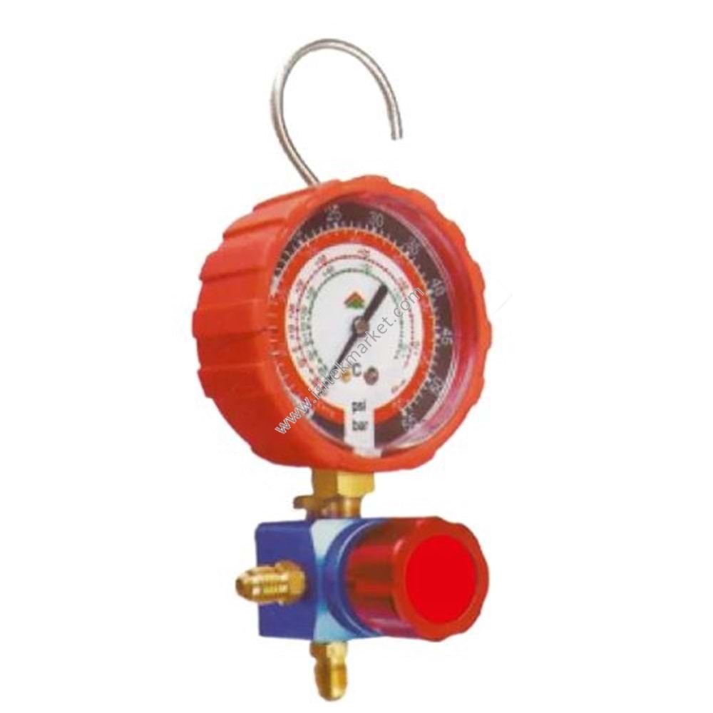 KLİMA EL ALETLERİ YÜKSEK BASINÇ MANİFOLD HMG-1-R134A-H R22/R134/R404/R407