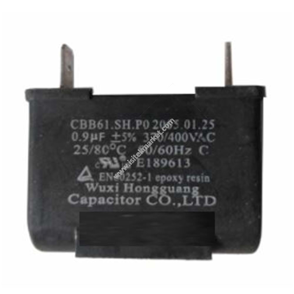 KLİMA KARE KONDANSATÖR 0,9 MF 2 PIN