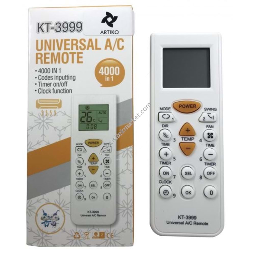 KLİMA KUMANDA KT-3999